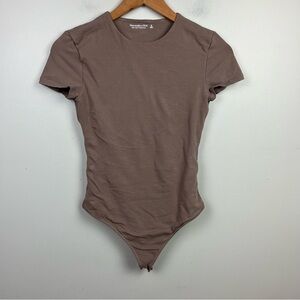 Abercrombie & Fitch Soft Matte Seamless Tee Bodysuit Size M